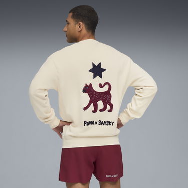 Sweatshirt Puma PUMA x SAYSKY Crewneck Sweatshirt Beige | 527557_87, 4