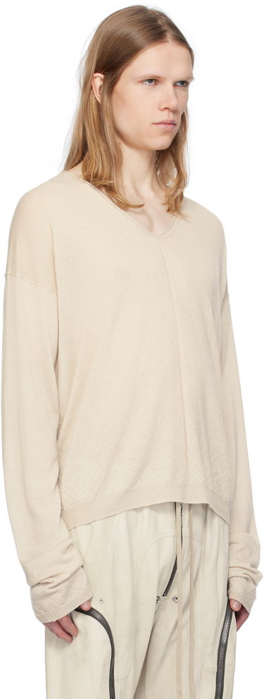 Sweater Rick Owens Rick Owens Hollywood V-Neck Sweater Sort | RU01E5621 WS, 4