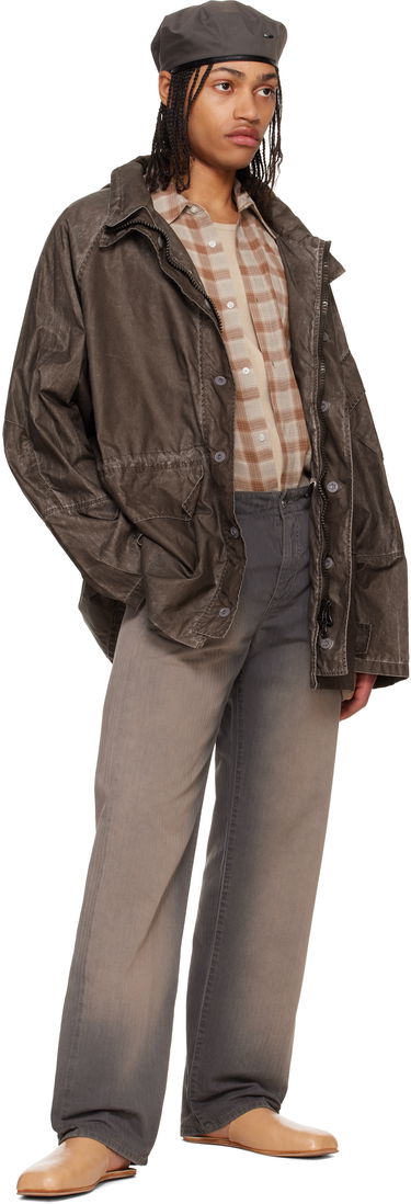 Parka OUR LEGACY Our Legacy Horizon Hooded Waxed Cotton Jacket Grå | M2251HAB, 3