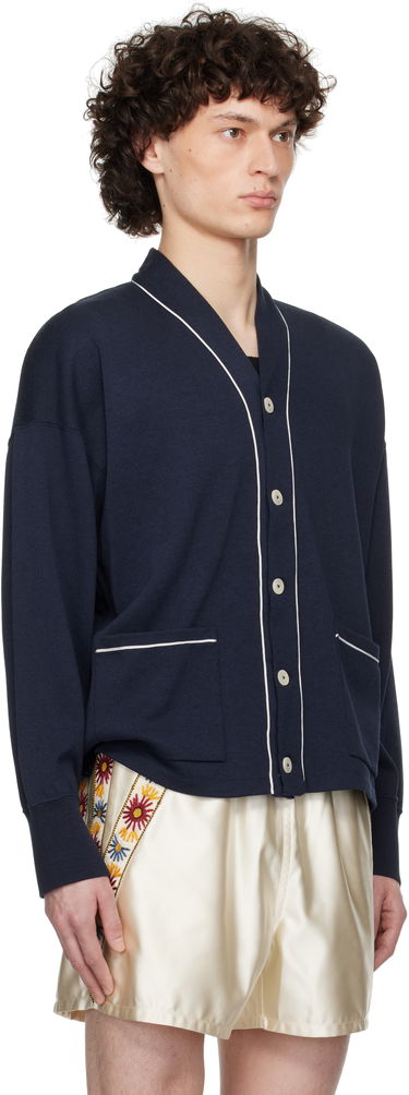 Sweater Bode Bode Uniform Cardigan Mørkeblå | MRS25CS033, 1