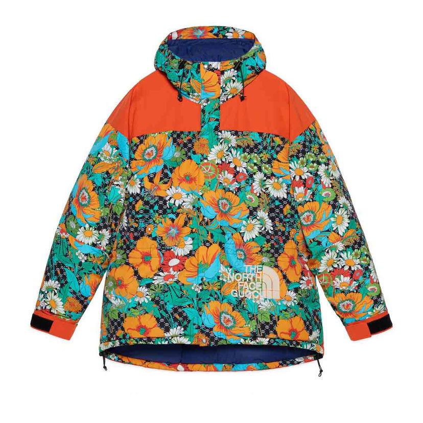 Puffer jakke Gucci The North Face x Jacket Floral Print Flerfarvet | 663758 XAADN 1066