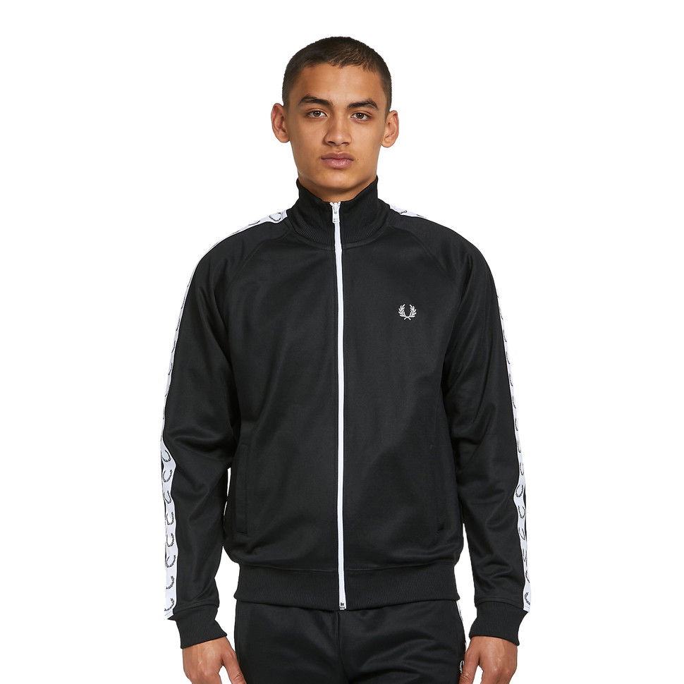 Bomberjakke Fred Perry Taped Track Jacket Sort | J4620-198, 1