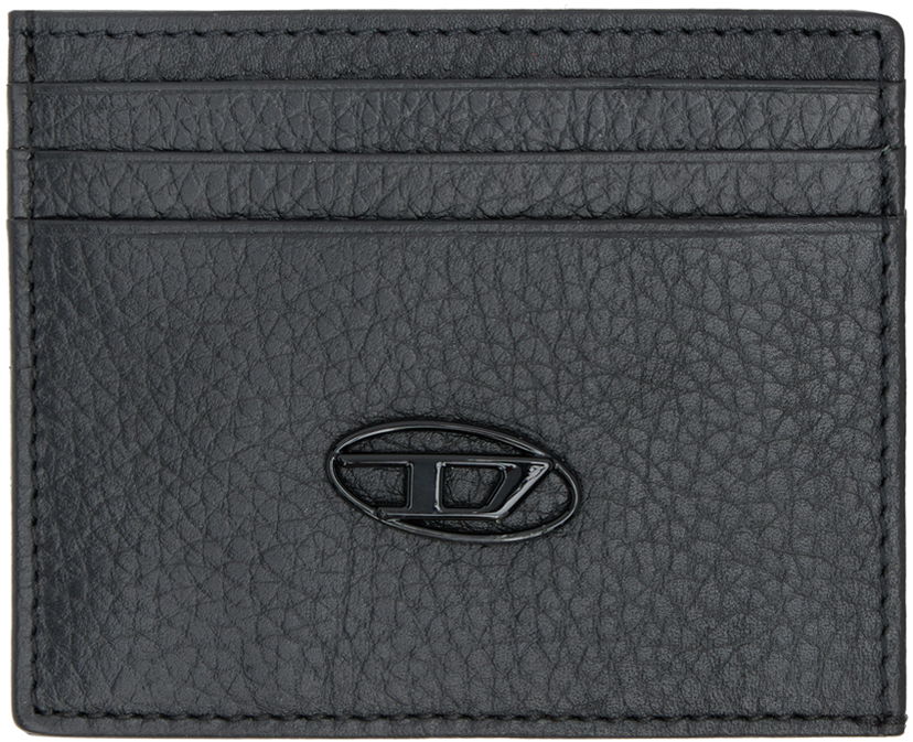Tegnebog Diesel Diesel Grained Leather Card Holder Sort | X09018 P0685
