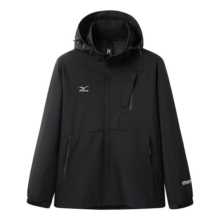 Vindjakke Mizuno Logo Outdoor Jacket Sort | A2CE3112