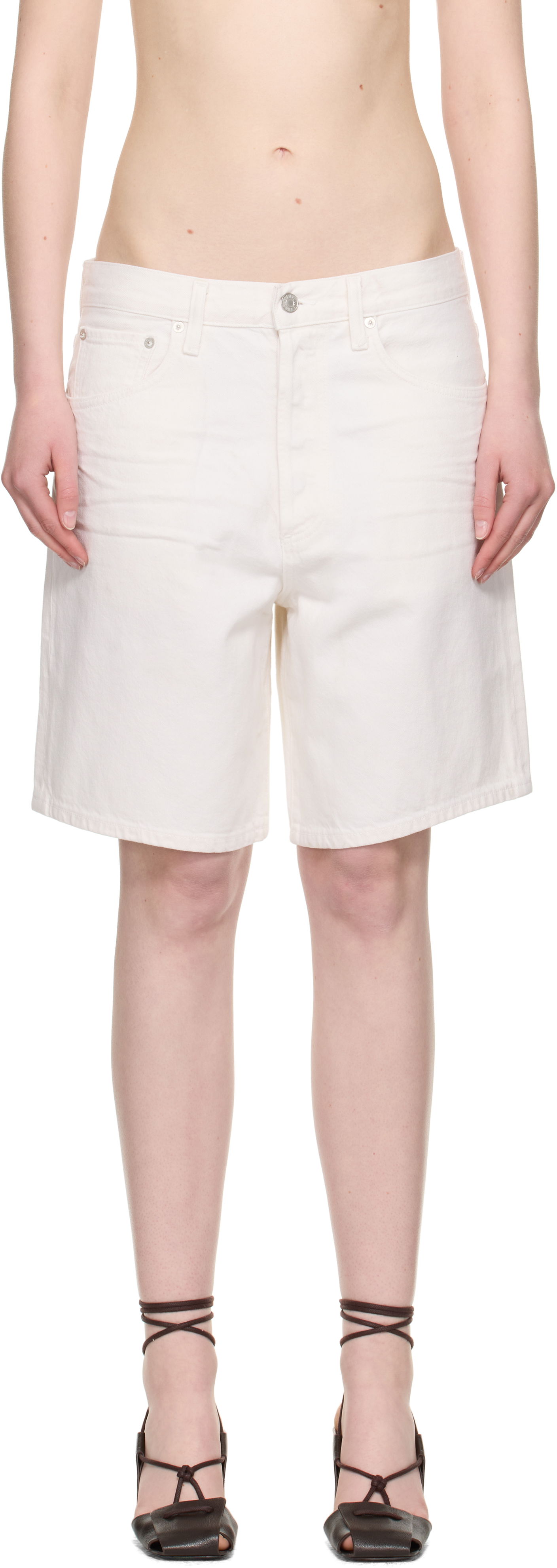 Shorts AGOLDE AGOLDE Indra Denim Shorts Hvid | A222-1183, 0