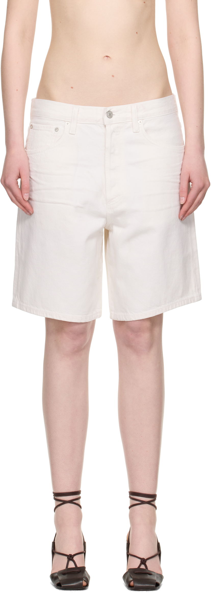 Shorts AGOLDE AGOLDE Indra Denim Shorts Hvid | A222-1183