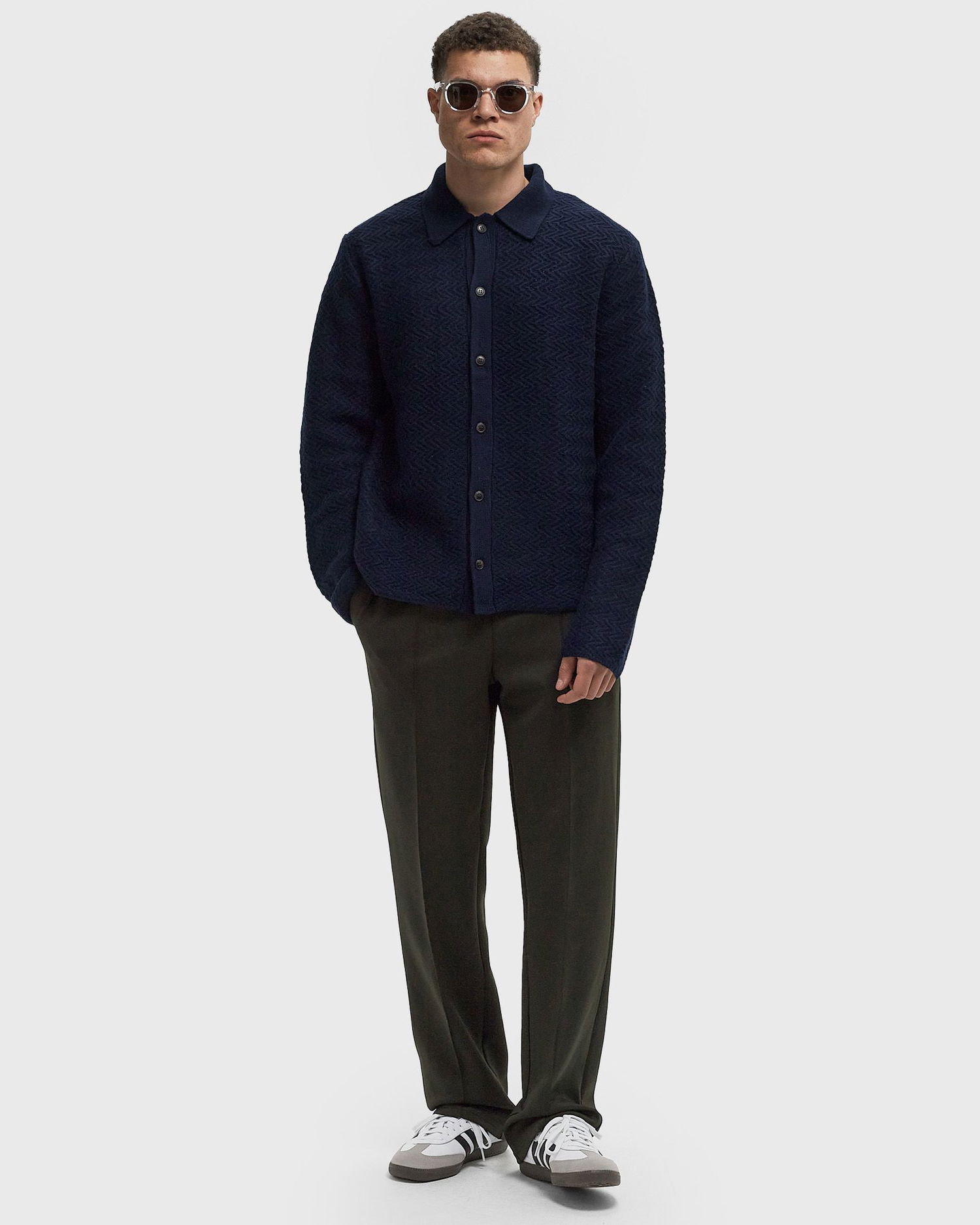 Sweater Les Deux Les Deux Finnegan Knitted Cardigan Mørkeblå | LDM410185-460460, 1