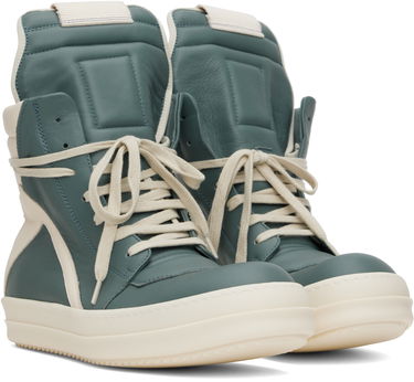 Sneakers og sko Rick Owens Rick Owens Hollywood Geobasket Grøn | RU01E5894 LCO, 3