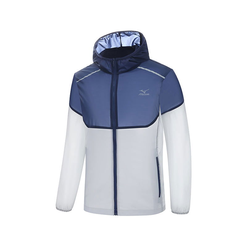 Vindjakke Mizuno UV Protection Running Jacket Blå | A2CE2A32