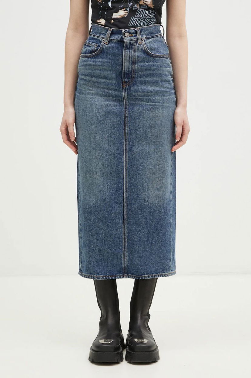 Nederdel Fiorucci Denim Midi Skirt Blå | W01FPDSK176DN01DN02