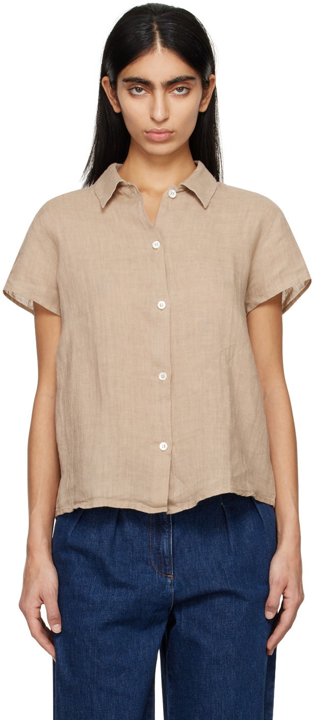 Skjorte A.P.C. Marina Shirt Beige | LIAEK-F12440