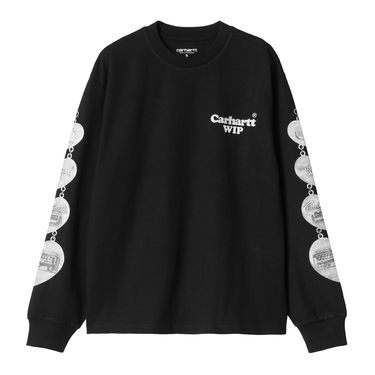 T-shirt Carhartt WIP WIP Hartt Chain Long Sleeve T-Shirt Sort | I034704_8, 0