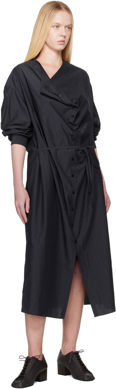 Kjole LEMAIRE Lemaire Soft Collar Midi Dress Sort | DR1099 LF1399, 3