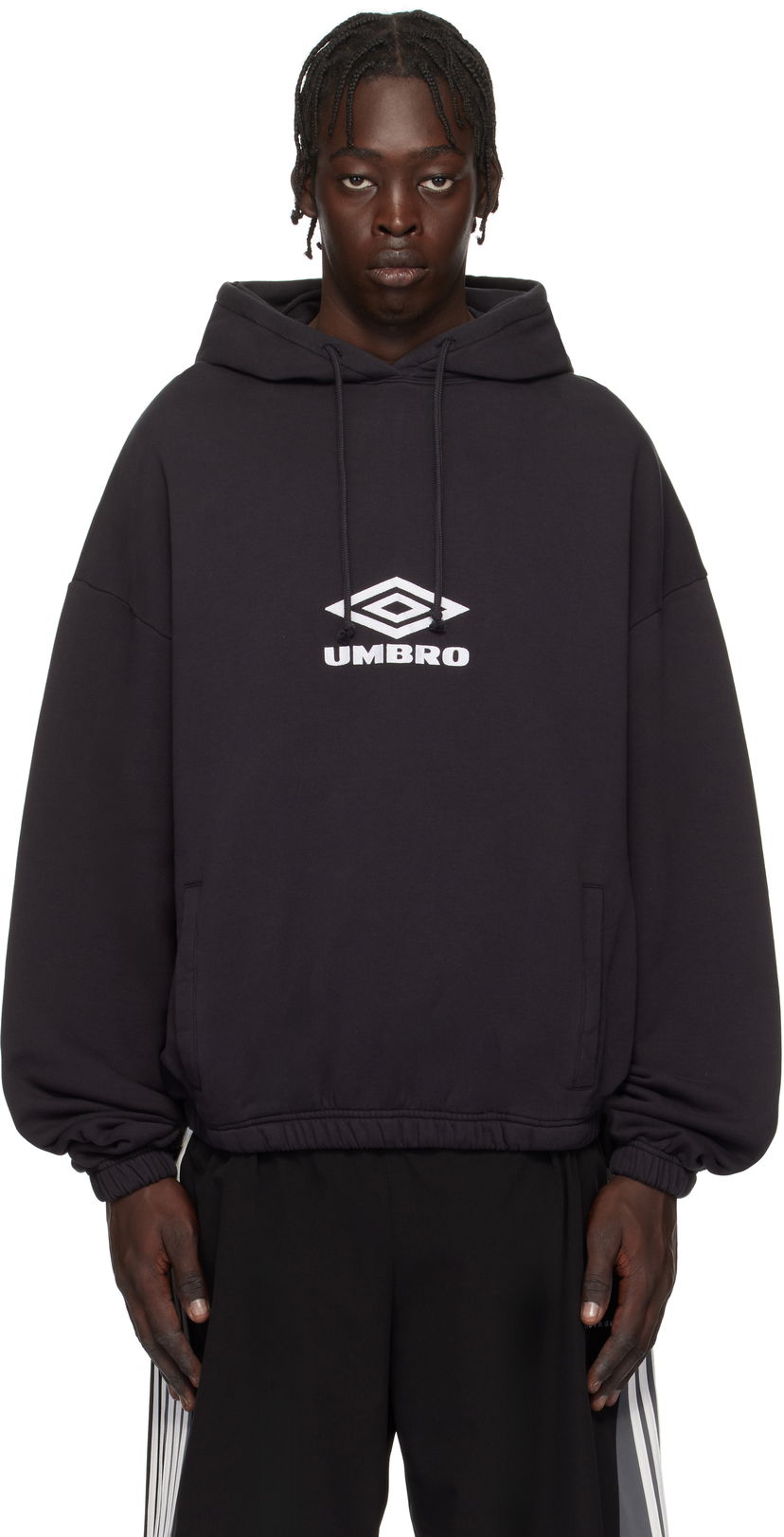 Sweatshirt Umbro Masked Logo Hoodie Sort | UBMW0216FA147