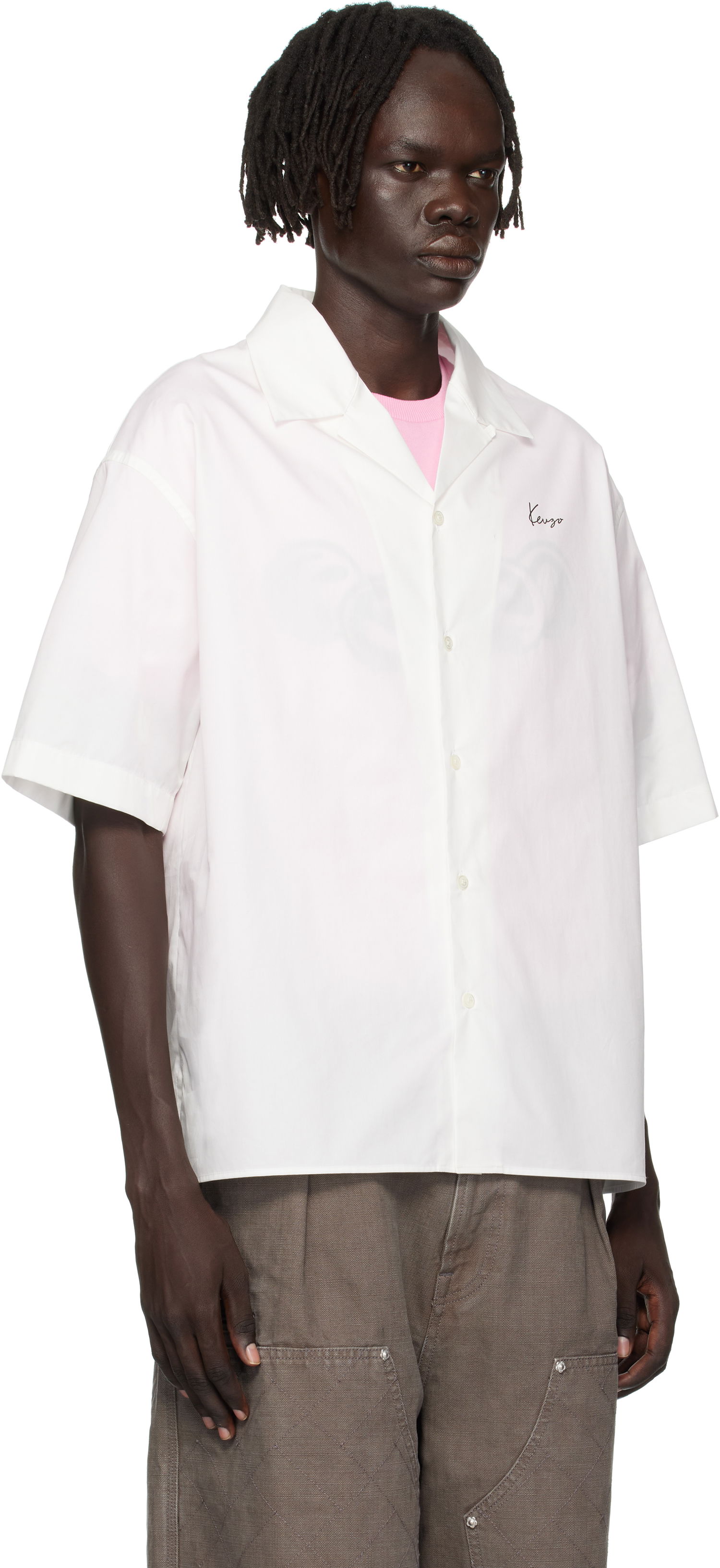 Skjorte KENZO Kenzo 'KENZO Archive Bouquet' Shirt Hvid | FF65CH1329P5, 1