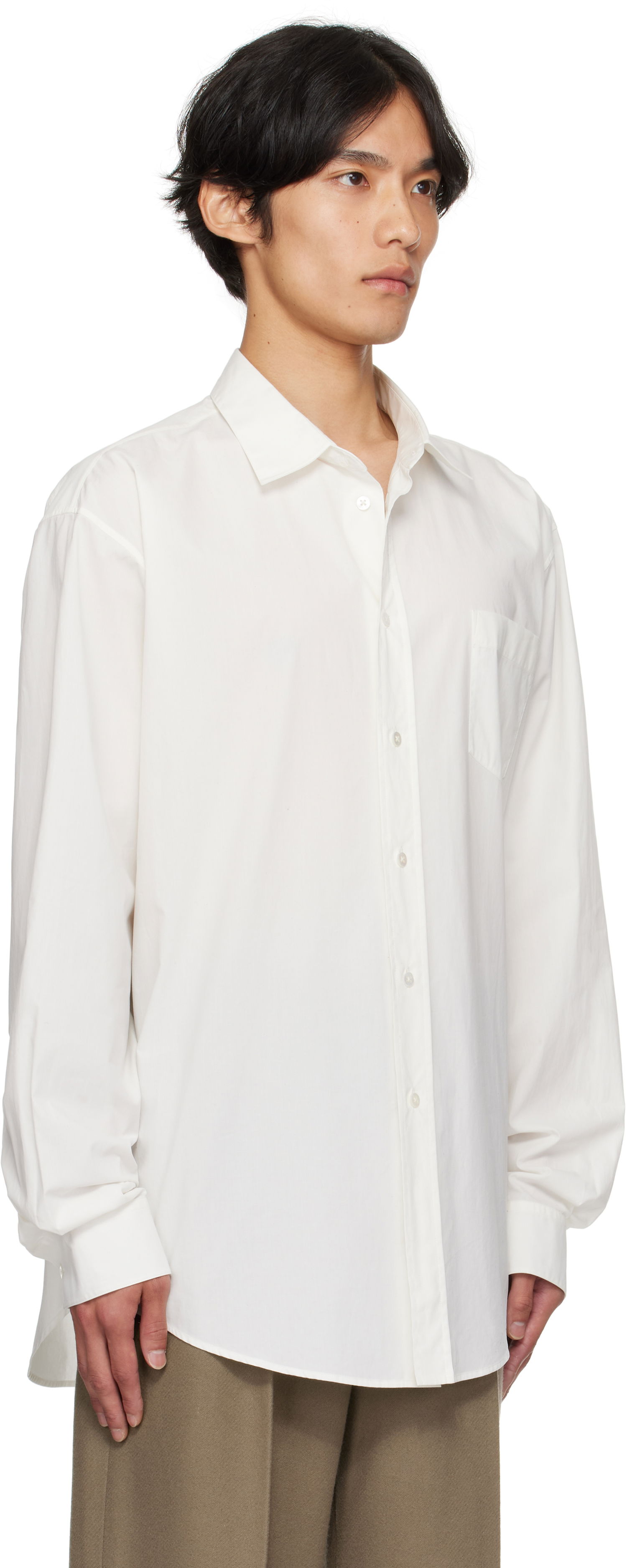 Skjorte The Row The Row Thane Shirt Hvid | 1131-W4075, 1