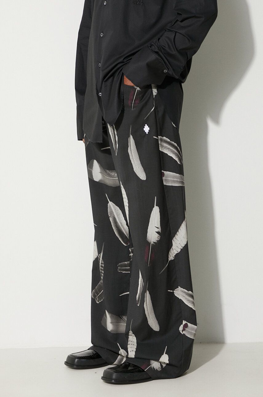 Bukser Marcelo Burlon Feathers Trousers Sort | CMCA187F23FAB0031001, 0