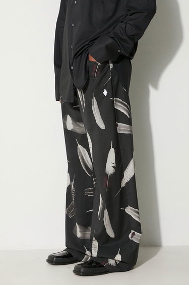Bukser Marcelo Burlon Feathers Trousers Sort | CMCA187F23FAB0031001, 0