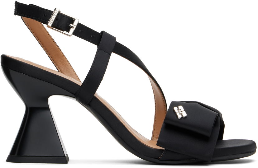 Sneakers og sko GANNI GANNI Big Bow High Heeled Sandals Sort | S2850
