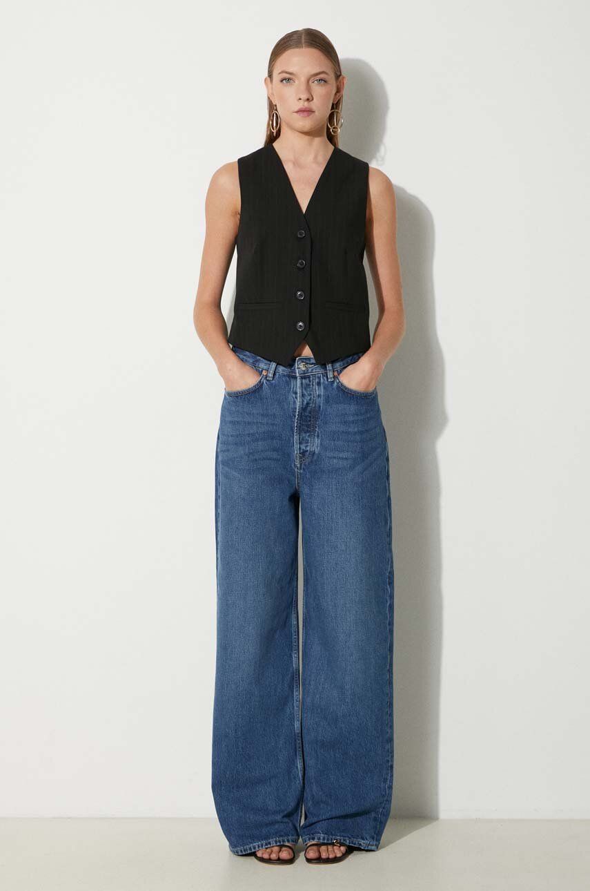 Vest Samsoe Samsoe Samsoe Samsoe Saramona Pinstripe Vest Sort | F24100047, 1