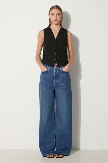 Vest Samsoe Samsoe Samsoe Samsoe Saramona Pinstripe Vest Sort | F24100047, 1