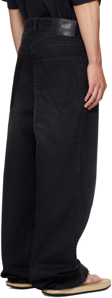 Jeans VETEMENTS Vetements Anarchy Reworked Wide-Leg Jeans Sort | UH76DP110B2, 2