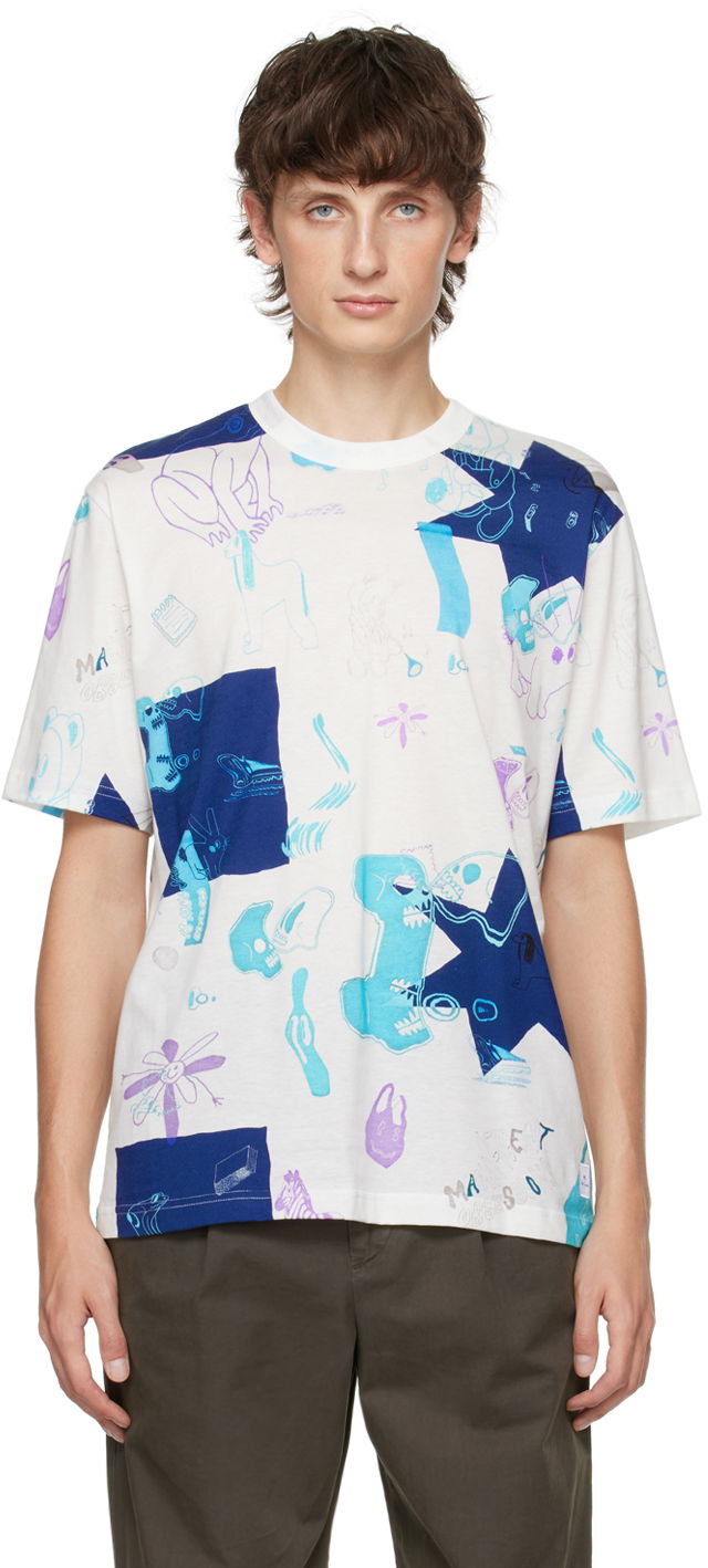 T-shirt Paul Smith PS Paul Smith Mag Obsessions Graphic T-Shirt Hvid | M2R-220X-L21855