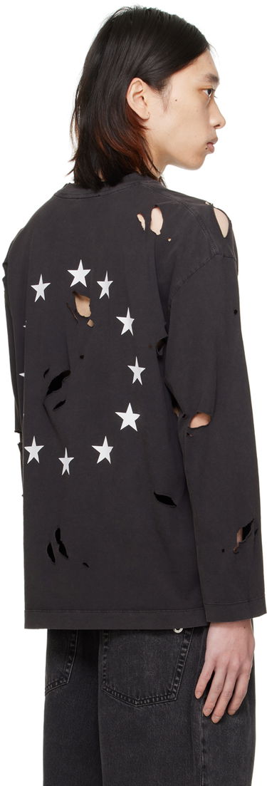 T-shirt Études Études Spirit Europa Destroyed Long Sleeve T-Shirt Sort | E24MM180A00895, 2