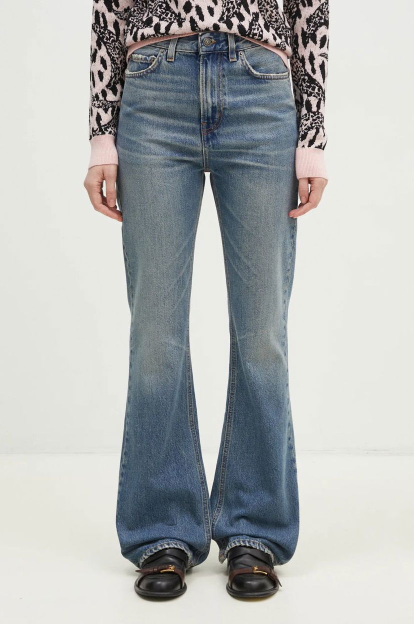 Jeans Fiorucci Fiorucci Flared Medium Waist Jeans Blå | U01FPDJE083DN01DN02
