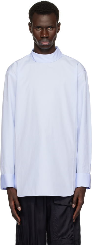 Skjorte Dries Van Noten Dries Van Noten Turtleneck Shirt Blå | 251-020704-1466, 0