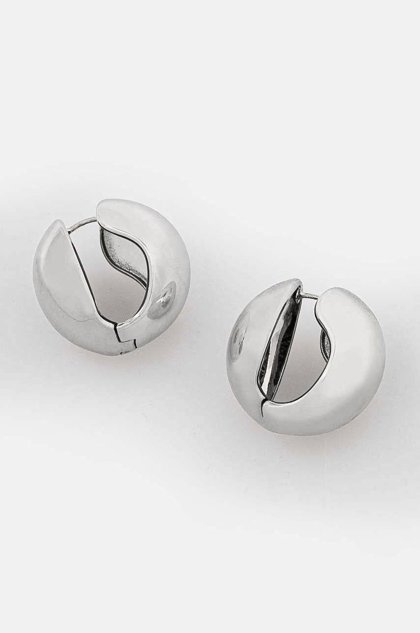 Øreringe Coperni Silver Hoop Earrings Metalisk | COPBI04725