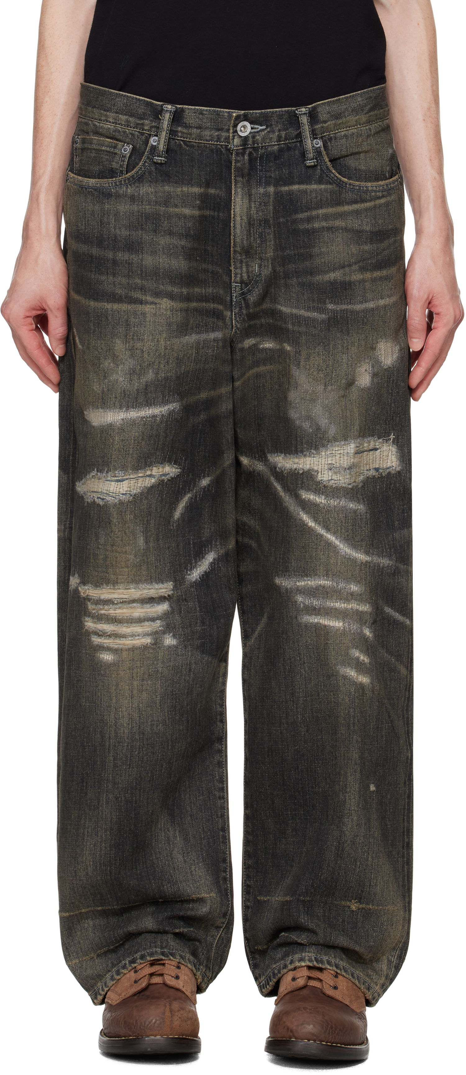 Jeans Neighborhood Wide Jeans Sort | 242XBNH-PTM07, 0