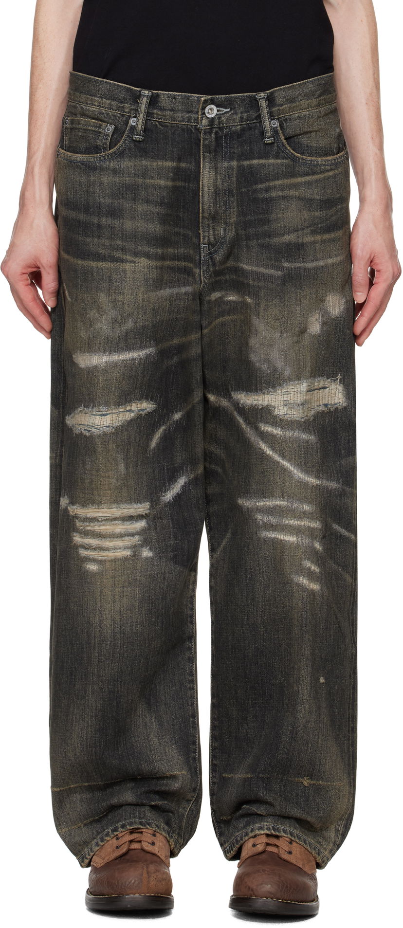 Jeans Neighborhood Wide Jeans Sort | 242XBNH-PTM07