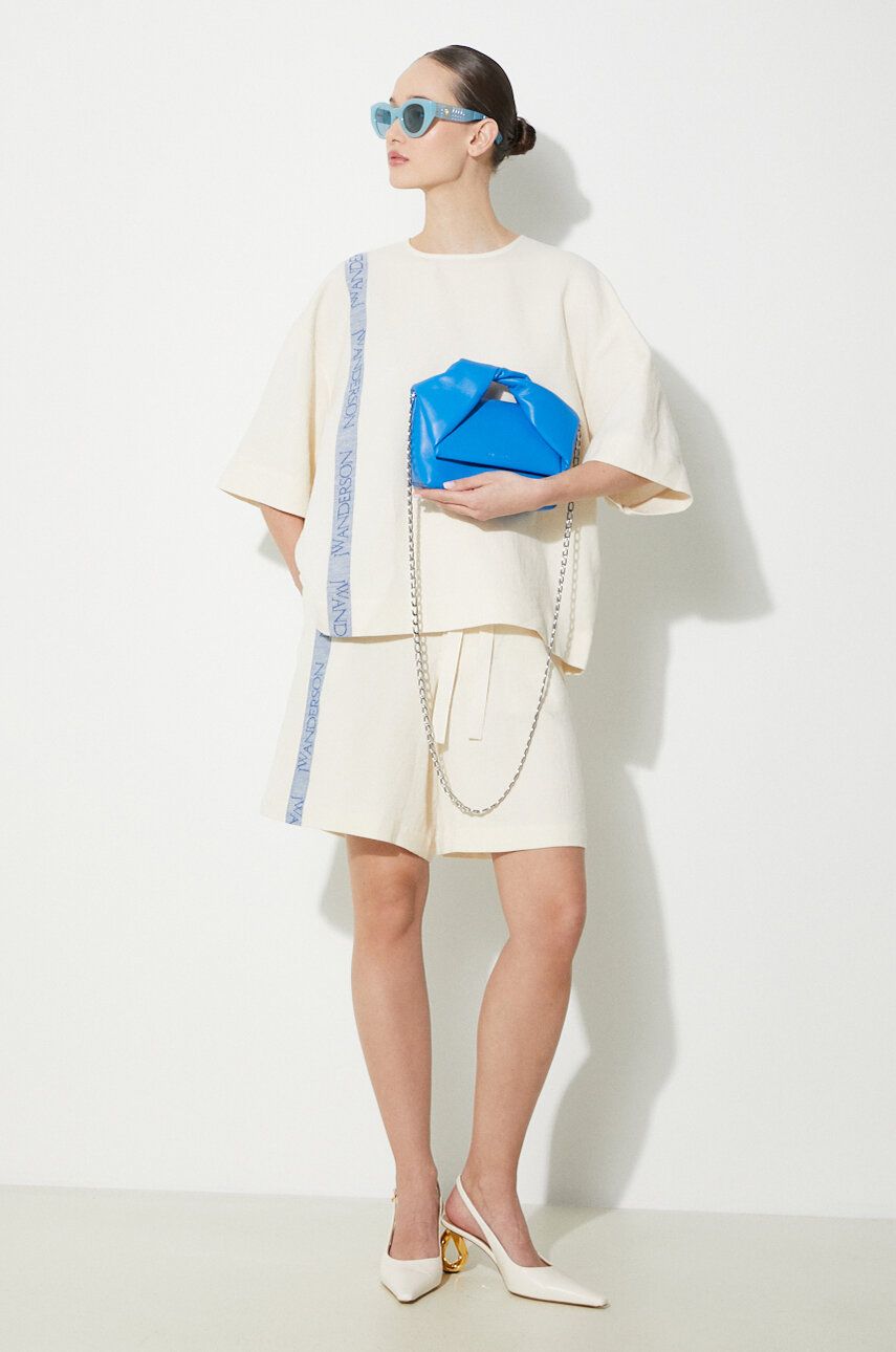 Shorts JW Anderson Wide Leg High Waist Shorts Beige | SR0093.PG1483.002, 1