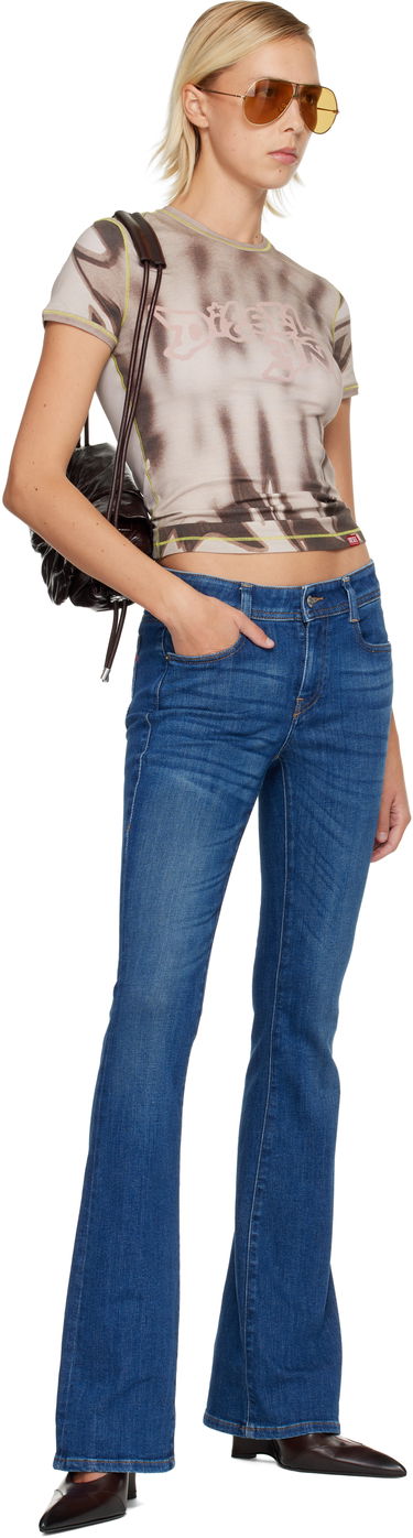 Crop top Diesel Grafi Printed Short Sleeve Slim Cropped T-shirt with Contrast Stitching Flerfarvet | A21771 0EPCP, 3