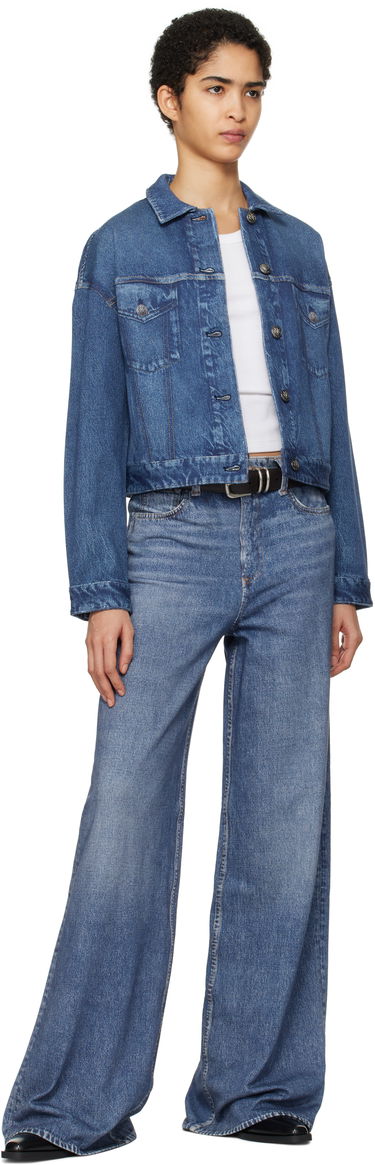 Jakke rag & bone Rag & Bone Miramar Fleece Trucker Jacket Blå | WCW24H40038203, 3