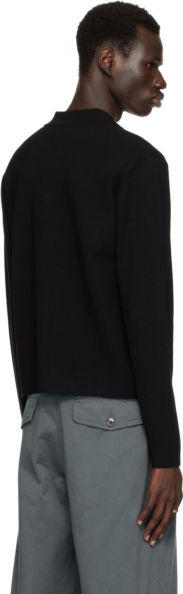 Sweater Dries Van Noten Dries Van Noten Spread Collar Knit Cardigan Sort | 251-021228-1701, 2
