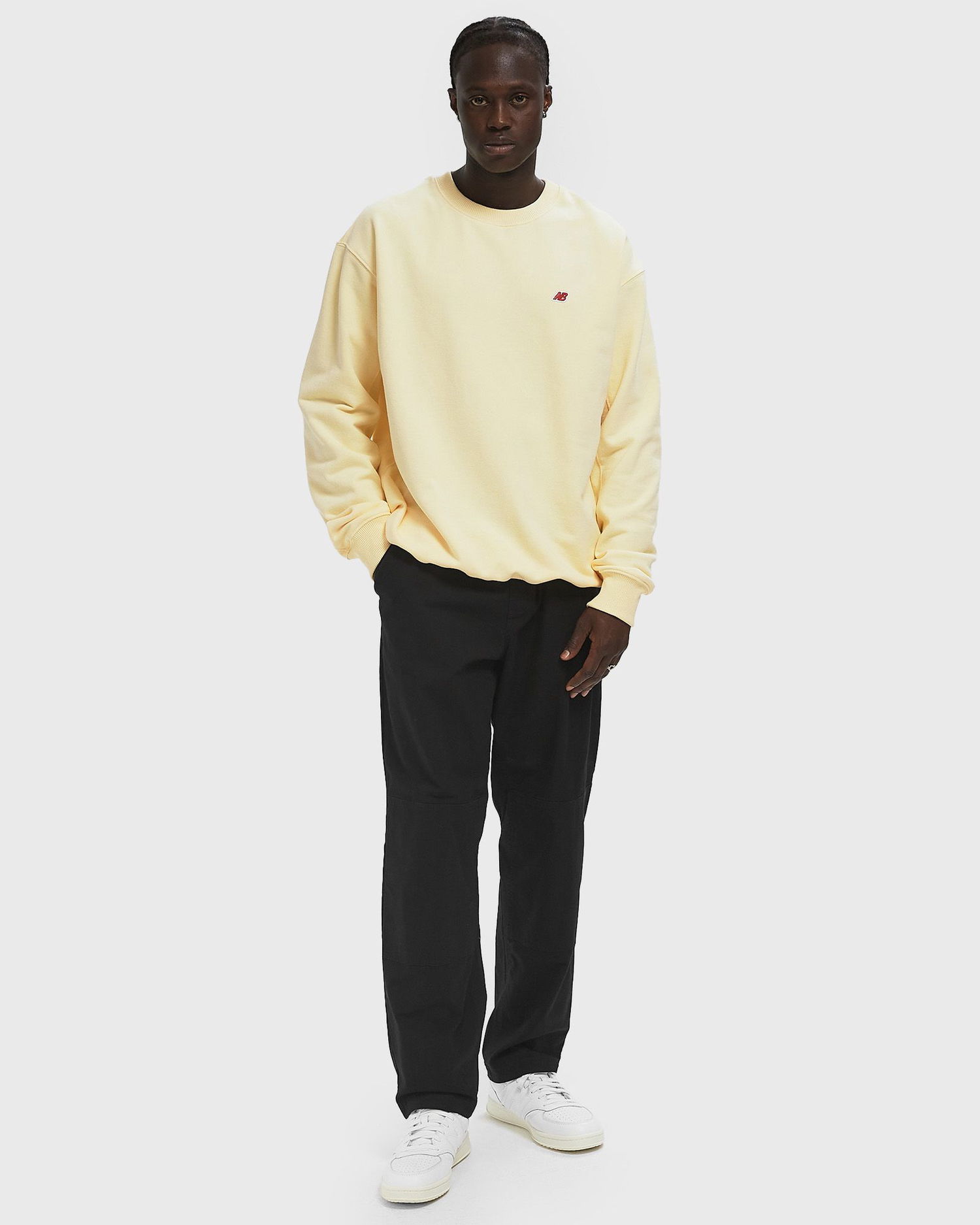 Sweatshirt New Balance Crewneck Sweatshirt Gul | MT43541-CAU, 1