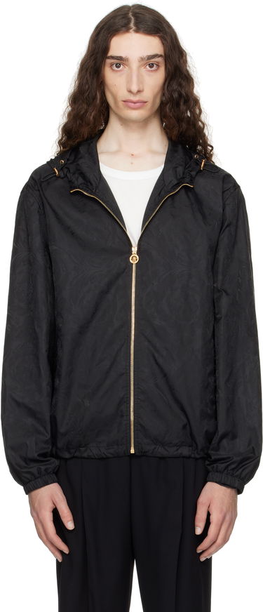 Vindjakke Versace Versace Barocco Jacquard Windbreaker Jacket Sort | 1019895_1A15005, 0