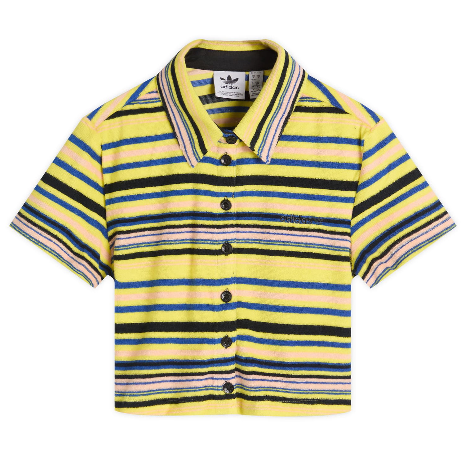 T-shirt adidas Originals Women's Towel Button-Up T-Shirt, Size Large Gul | JC5333, 1