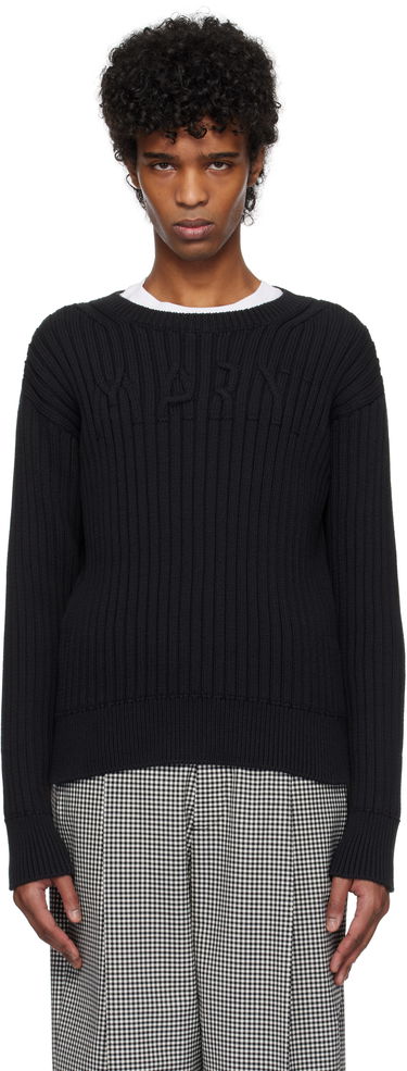Sweater Marni Marni Cable Logo Crewneck Sweater Sort | GCMG0430A0 UFC950, 0