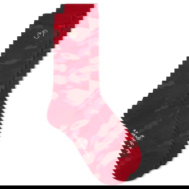Sokker BAPE A Bathing Ape Colour Camo One Point Socks Rød | 001SOK301003M-RED, 0