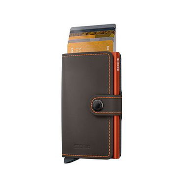 Tegnebog Secrid Miniwallet - Matte - Truffle & Orange Sort | MM-Truffle-Orange, 0