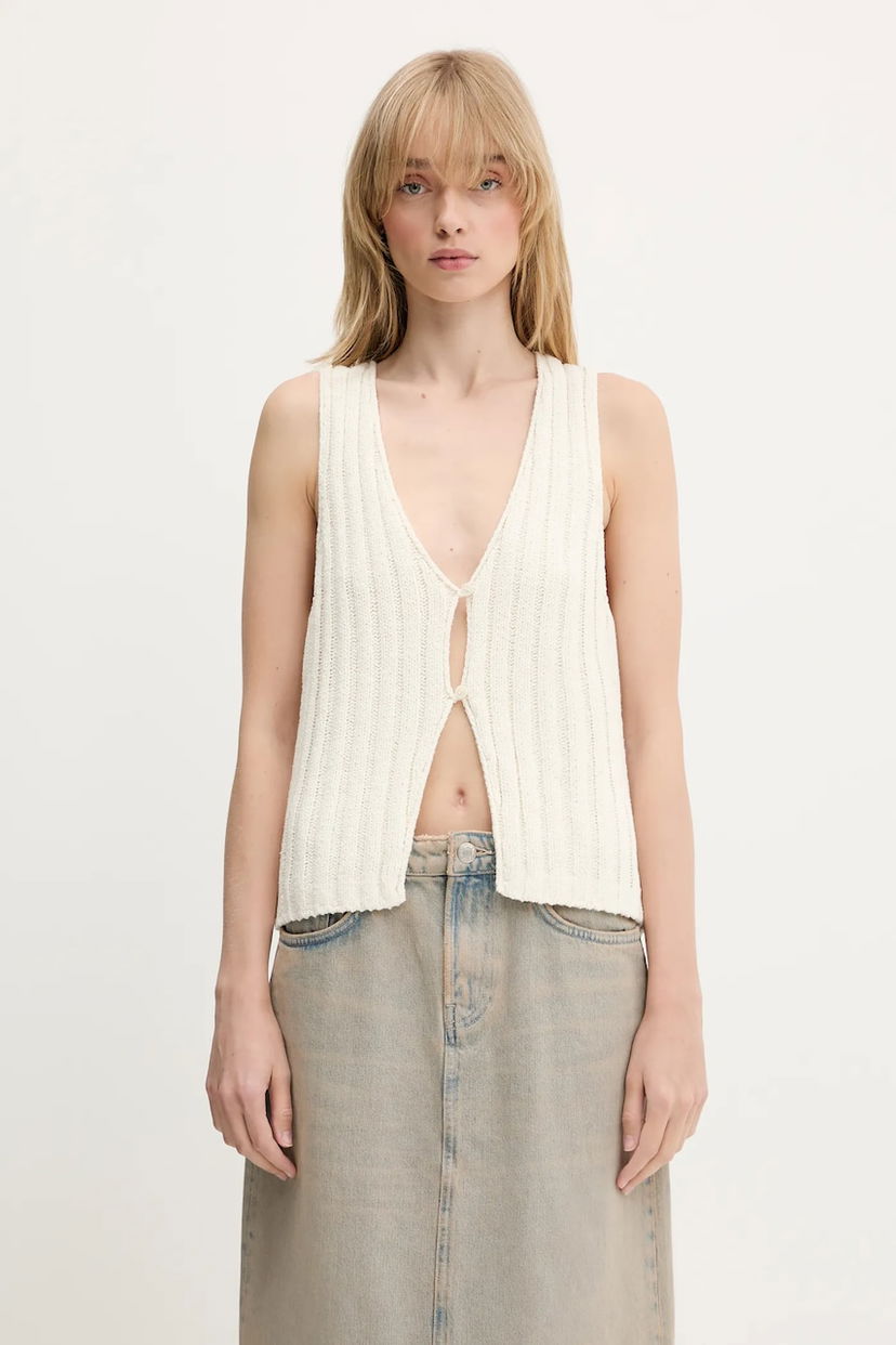 Tanktop Samsoe Samsoe Samsoe Samsoe Salou Knit Vest Hvid | F25100068