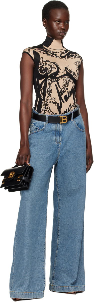 Håndtaske Balmain Balmain B-Buzz 24 Smooth Leather Bag Sort | DN1DA828LAVE, 3