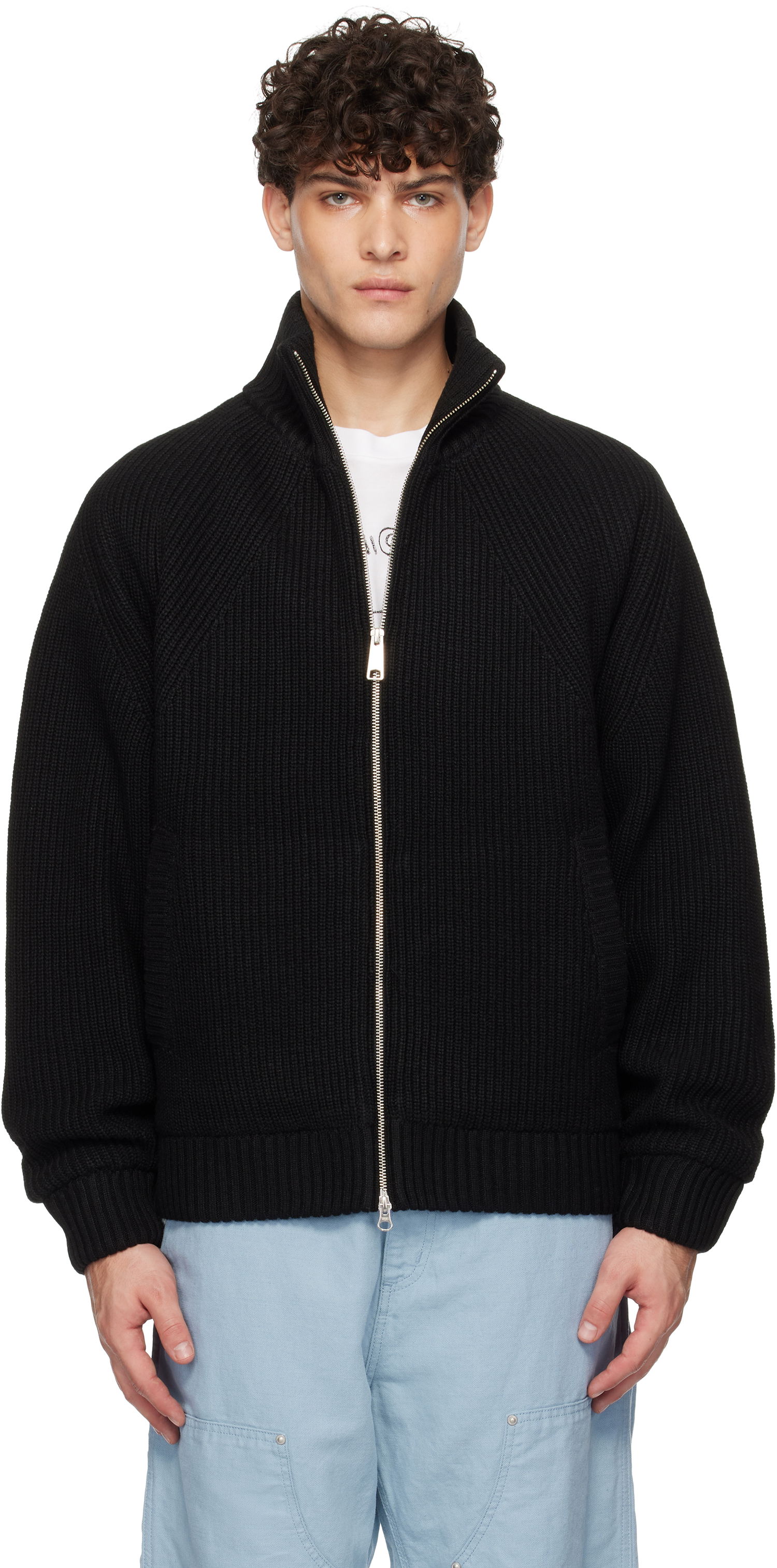 Sweater Carhartt WIP Black Banley Knit Jacket Sort | I033902, 0