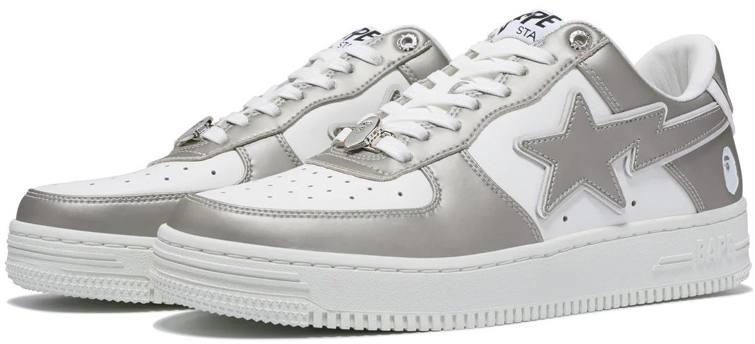 Sneakers og sko BAPE Bape Sta Silver #4 Grå | 0ZXSHM191053L-SILVER, 1