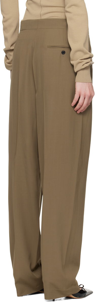 Bukser FERRAGAMO Ferragamo Inverted Pleats Trousers Grøn | 782662, 2