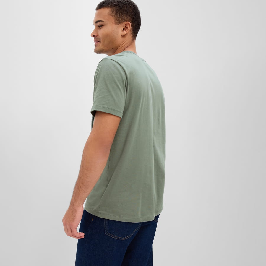 T-shirt GAP Corp Logo Tee Grøn | 610134-01, 1