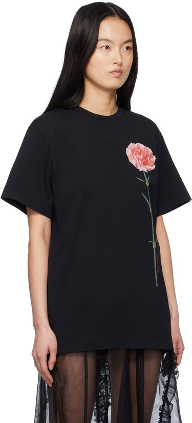 T-shirt Simone Rocha Simone Rocha Carnation Print T-Shirt Hvid | 5195P32A-W 0569, 4
